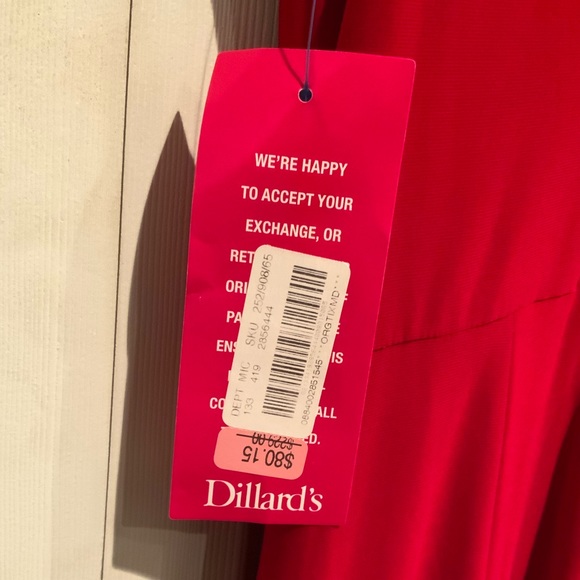 NWT Alex Evenings red fitted formal/Prom gown-SZ 6 - Picture 5 of 6